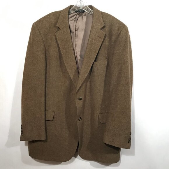 Jos. A. Bank Brown Jacket Blazer Sport Coat 44L Wool Tweed Sports Suit - Picture 6 of 10